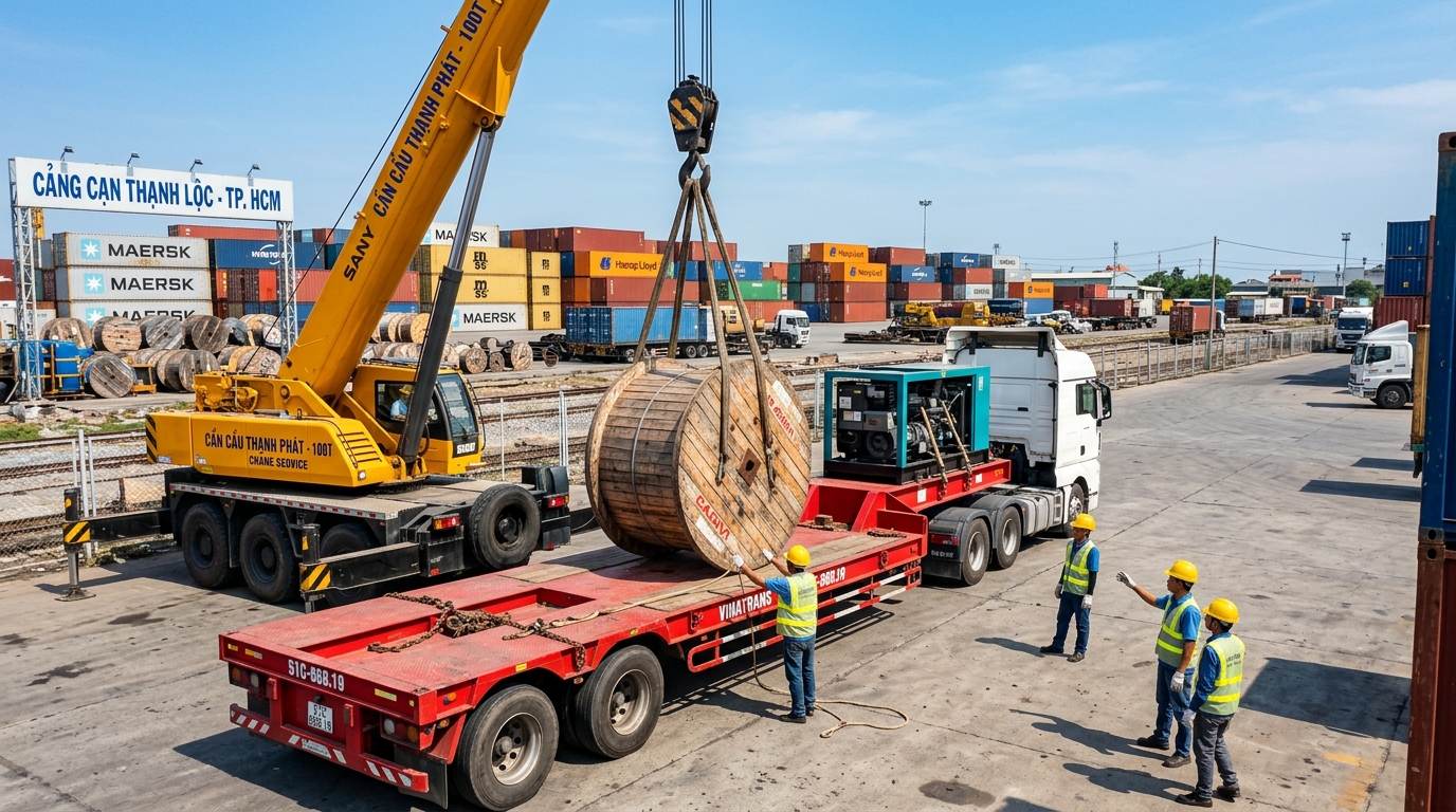 Bốc Xếp & Nâng Hạ Thiết Bị Máy Móc Hàng Nặng An Toàn Tuyệt Đối