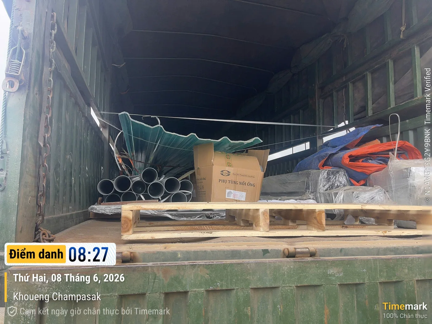 Hình ảnh vận tải thực tế Ngân Hà Shipping