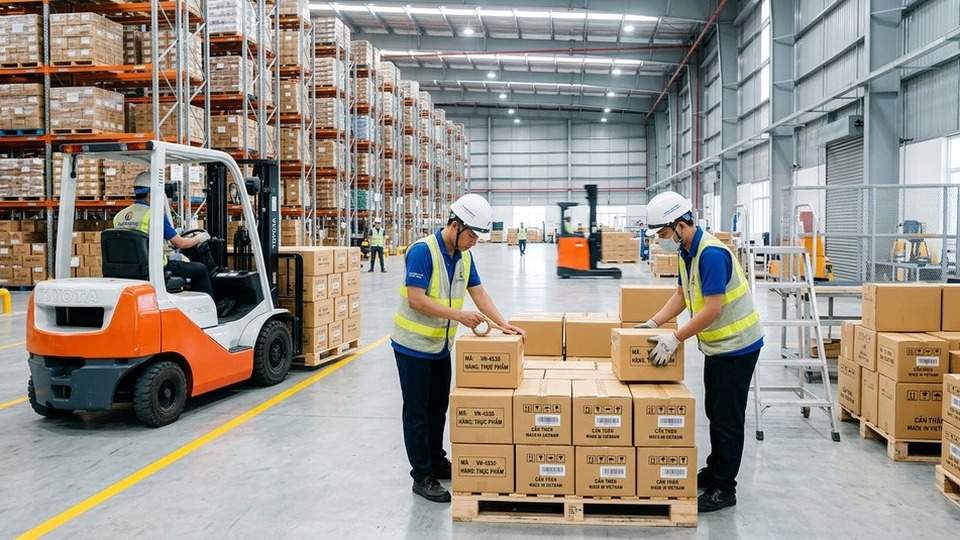 Vận chuyển hàng lẻ ghép xe đi Lào LCL